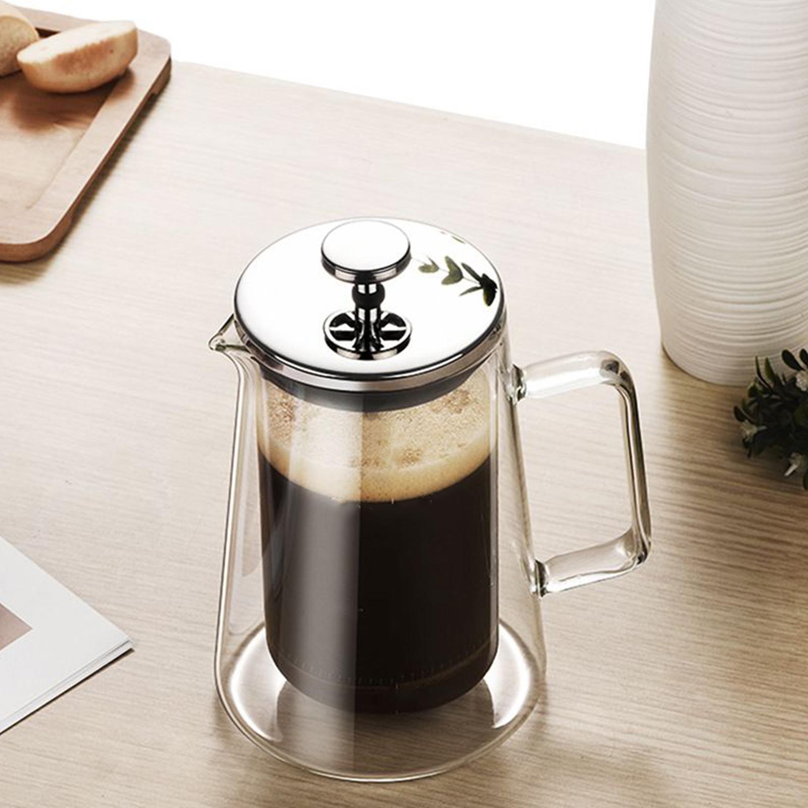 Coffee Tea Home - Coffee Presses Glass Stainless Steel Double-Wall