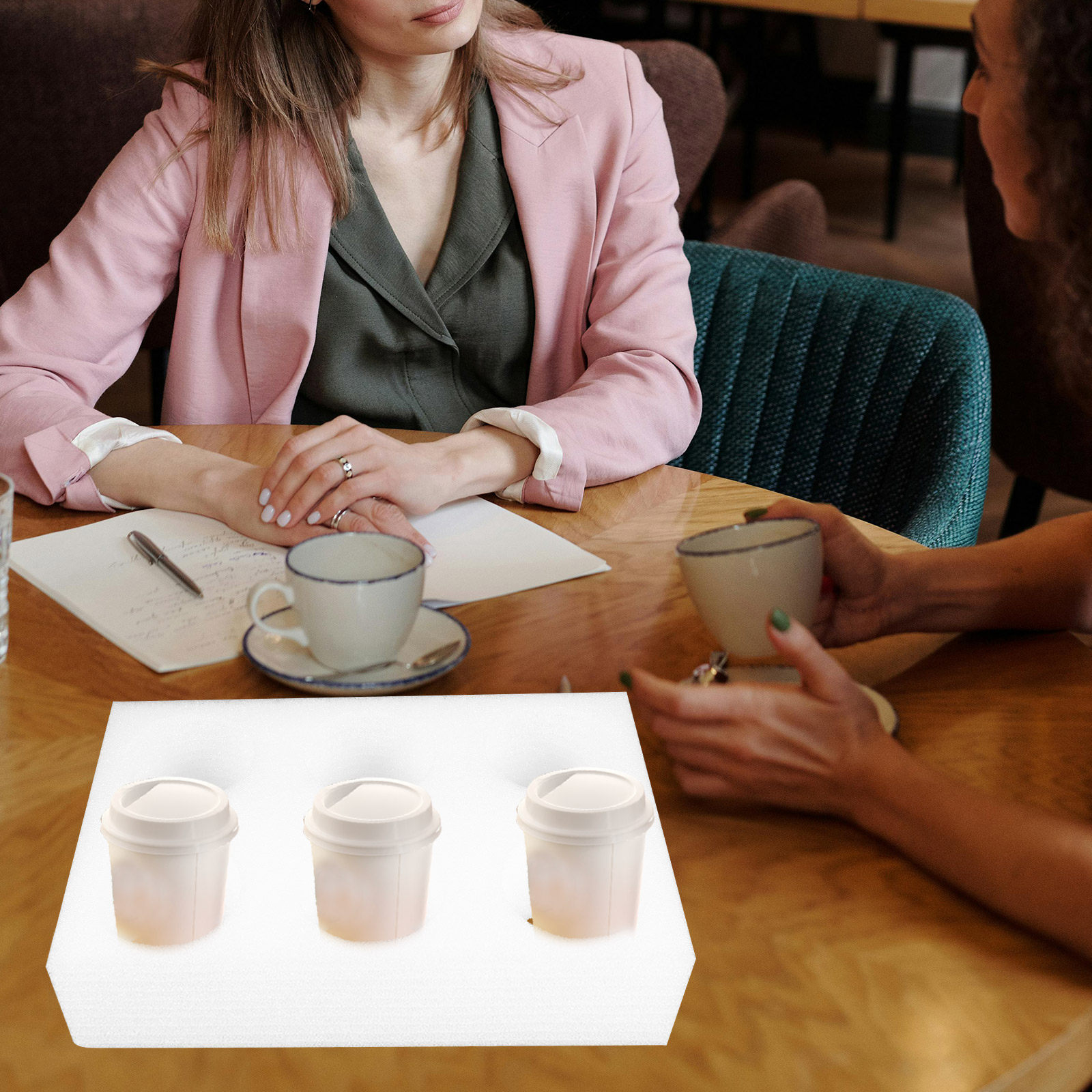 Coffee Tea Uses - 2Pcs Beverage Cup Holder Tray Multi-Hole