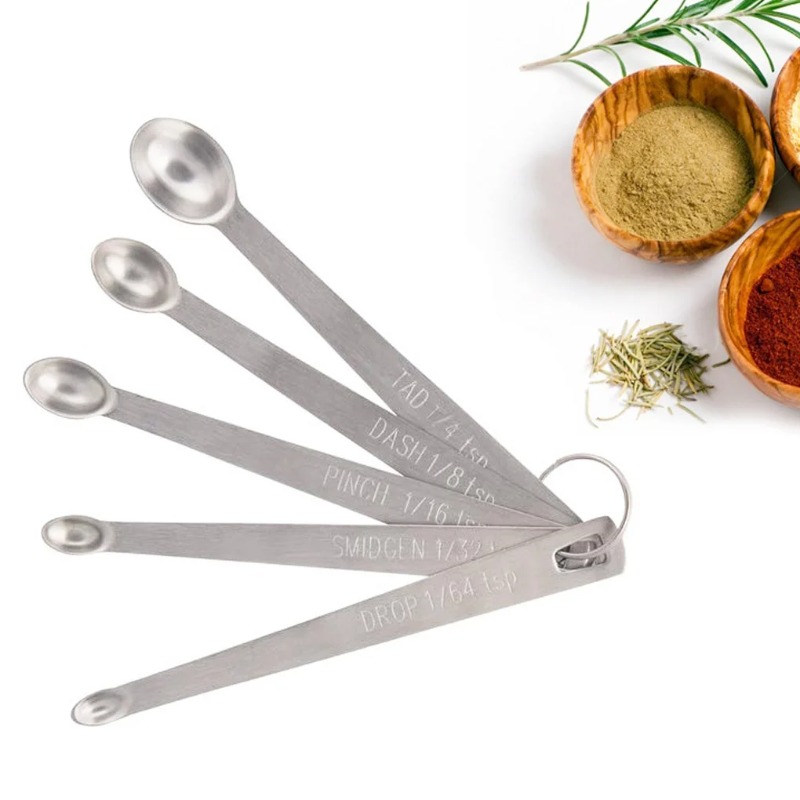 Coffee Tea Spoon - 5pcs/Set Small Measuring Spoon Stainless Steel