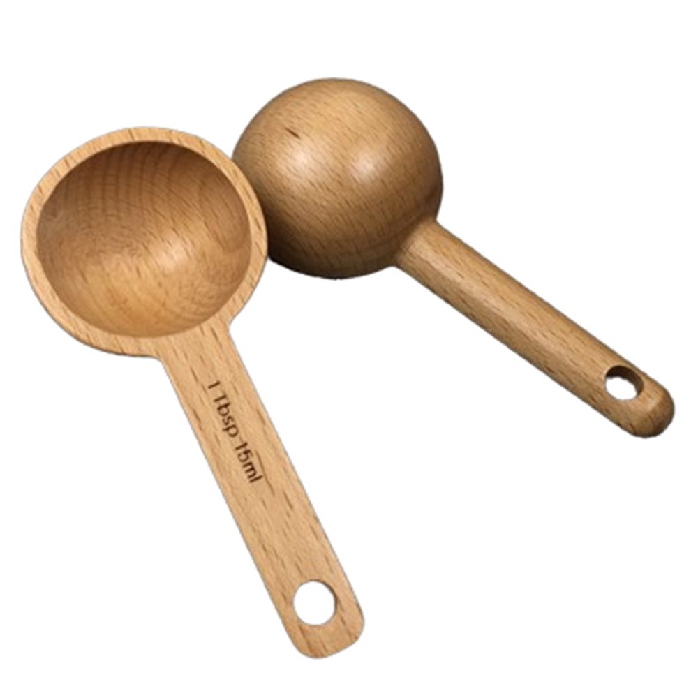 Coffee Tea Spoon - Portable Tablespoon Measuring Spoon Walnut Wooden
