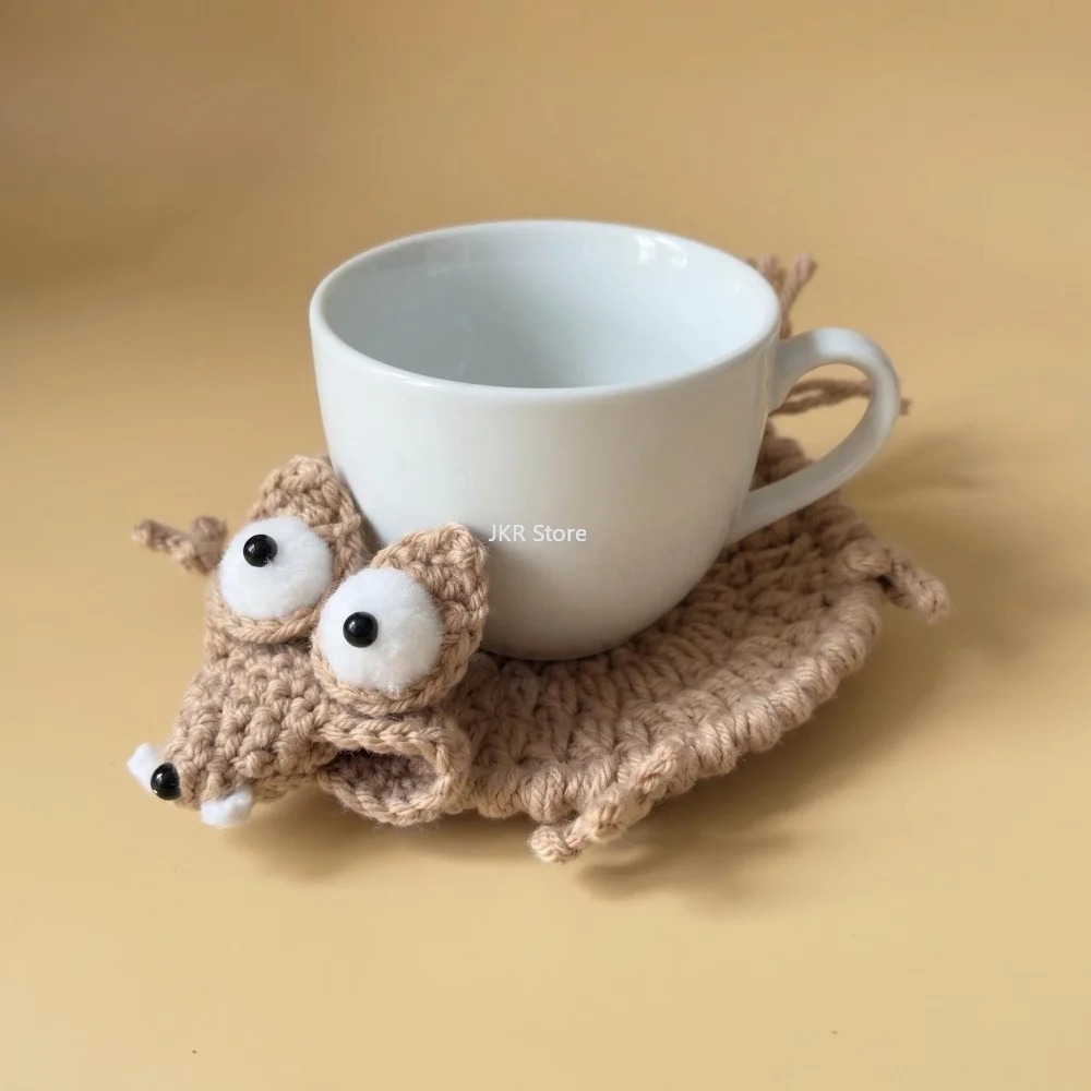 Animal Crochet Cup Coaster Han - Coffee Tea Uses ulasan dan harga