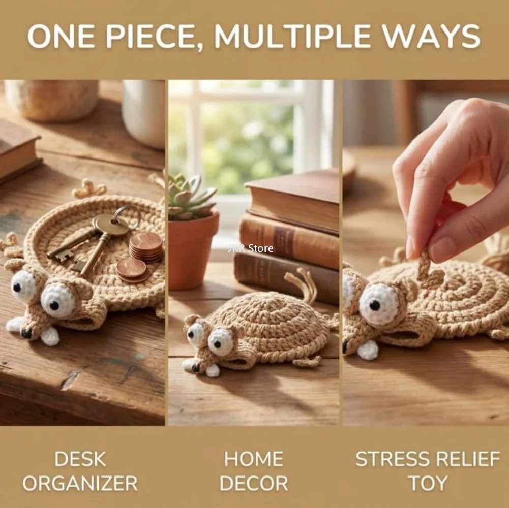 Animal Crochet Cup Coaster Han - Coffee Tea Uses ulasan dan harga