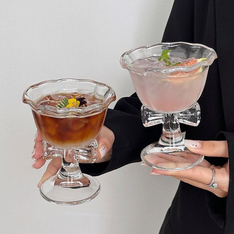New Bow Glass Cute Water Cup C - Water Tea And Coffee ulasan dan harga