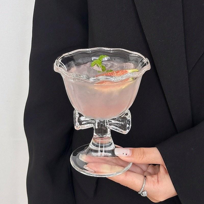 New Bow Glass Cute Water Cup C - Water Tea And Coffee ulasan dan harga