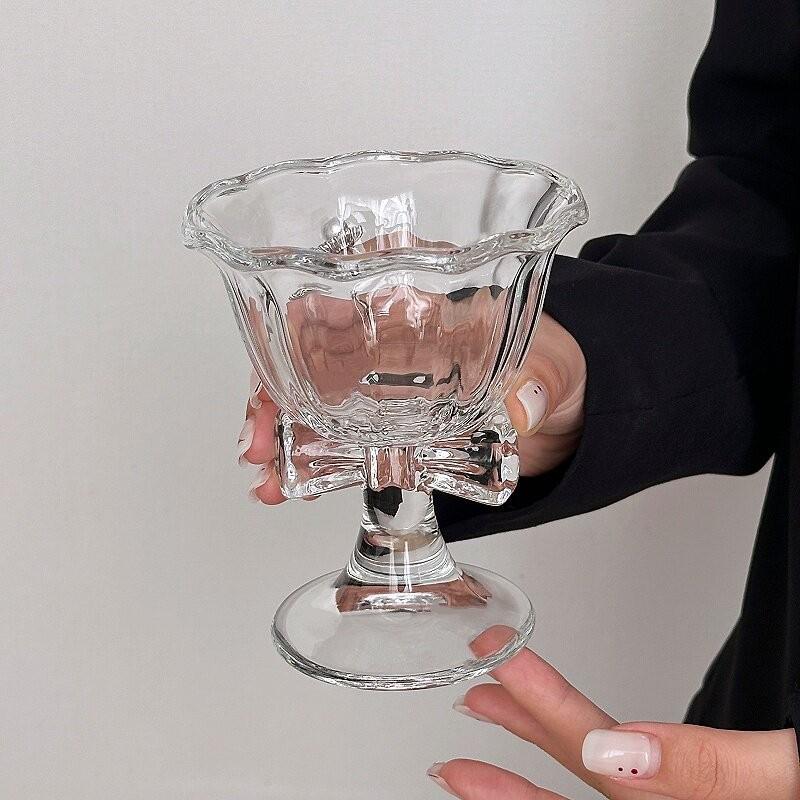 New Bow Glass Cute Water Cup C - Water Tea And Coffee ulasan dan harga