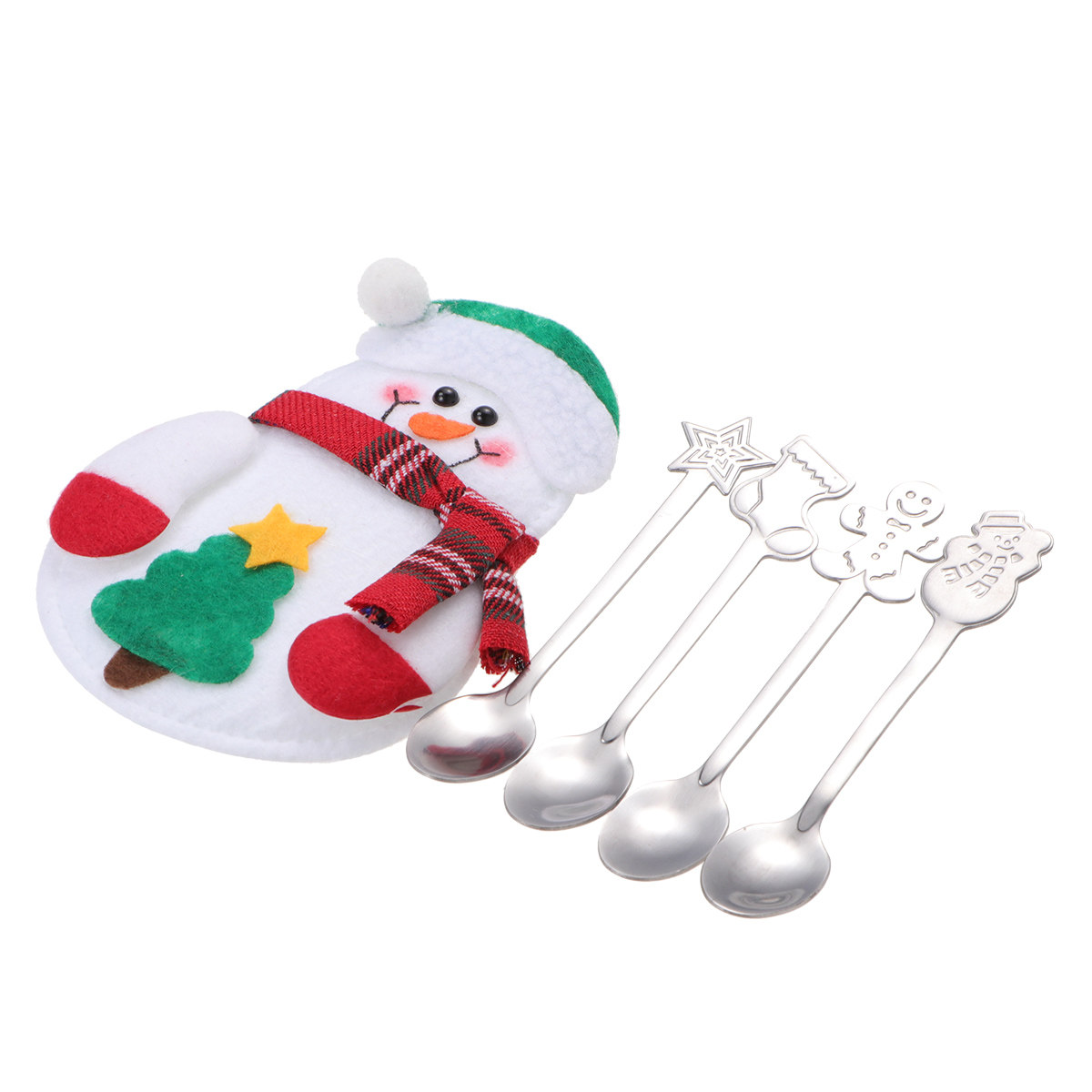 5Pcs Stainless Steel Christmas - Coffee Tea Spoon ulasan dan harga