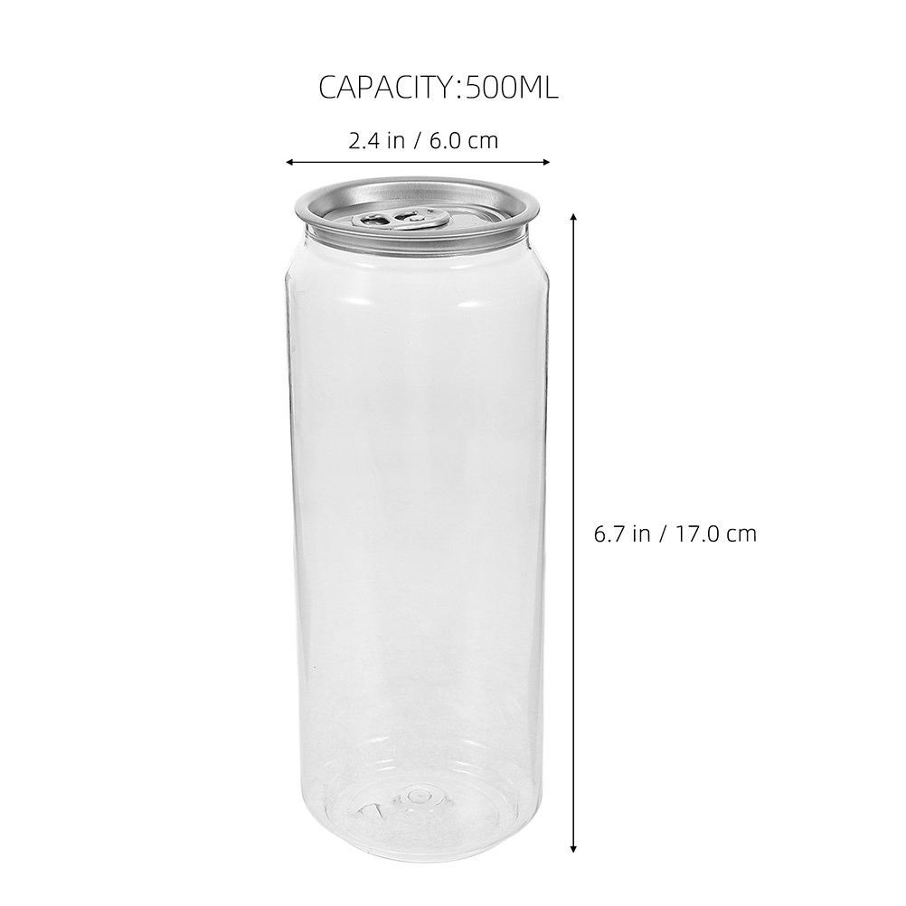 5pcs Clear Beverage Cans Empty - Water Tea And Coffee ulasan dan harga