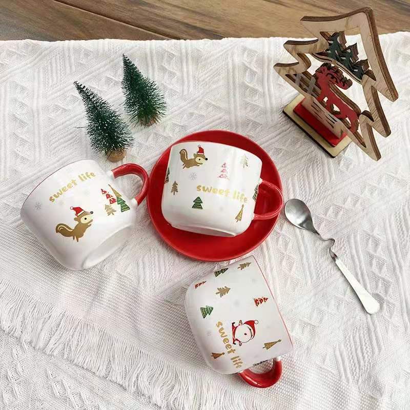 Creative Cute Cartoon Christma - Coffee Tea Friends ulasan dan harga