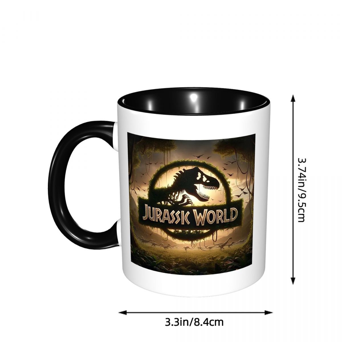Jurassic World Mug Funny Ceram - Coffee Tea World ulasan dan harga