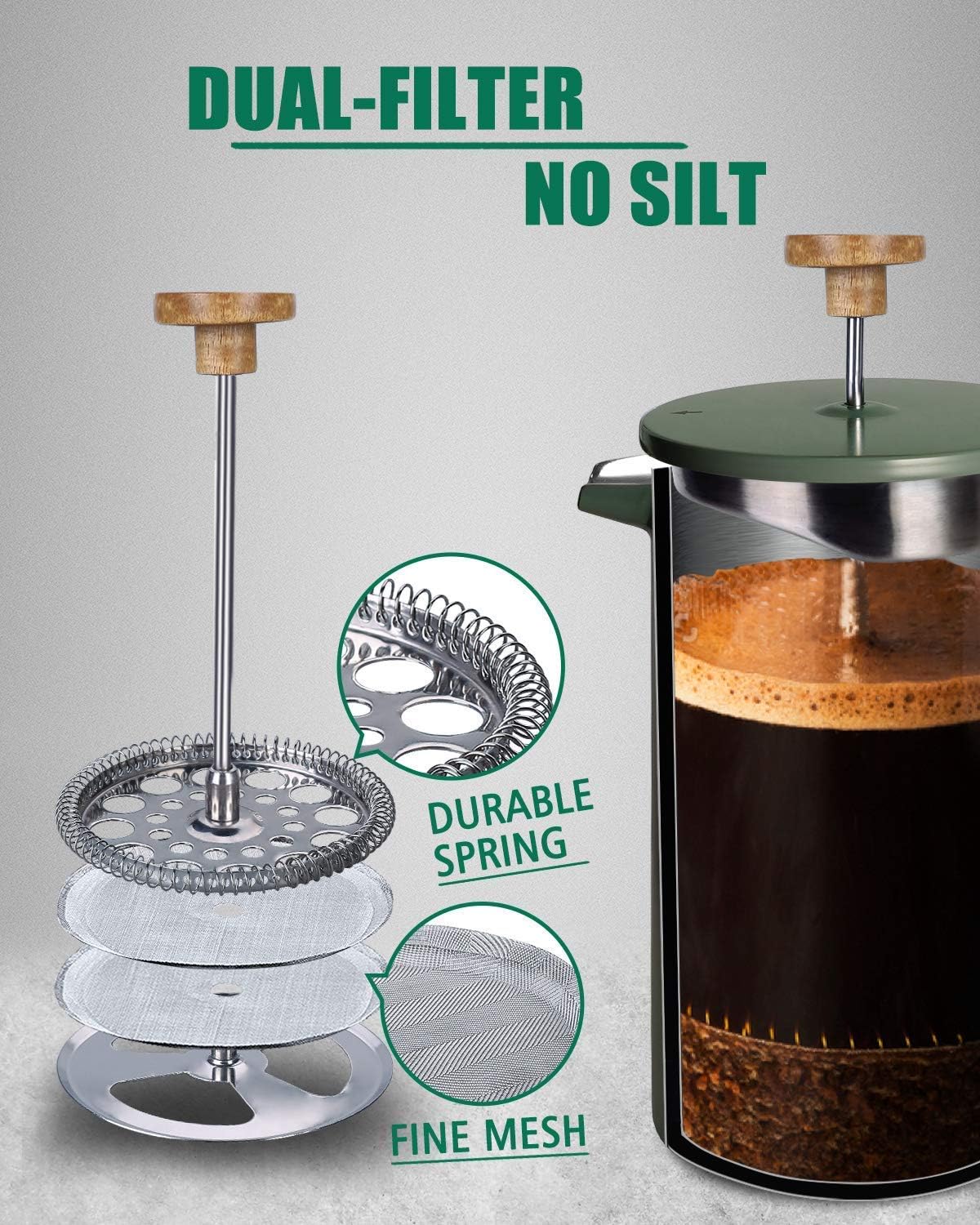POLIVIAR 34 oz French Press Co - Good Coffee Tea ulasan dan harga