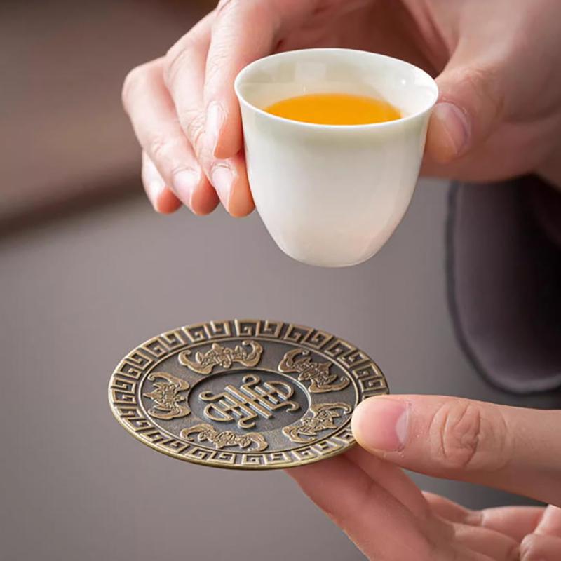 Alloy Coasters Retro Zen Kung  - Coffee Tea Uses ulasan dan harga