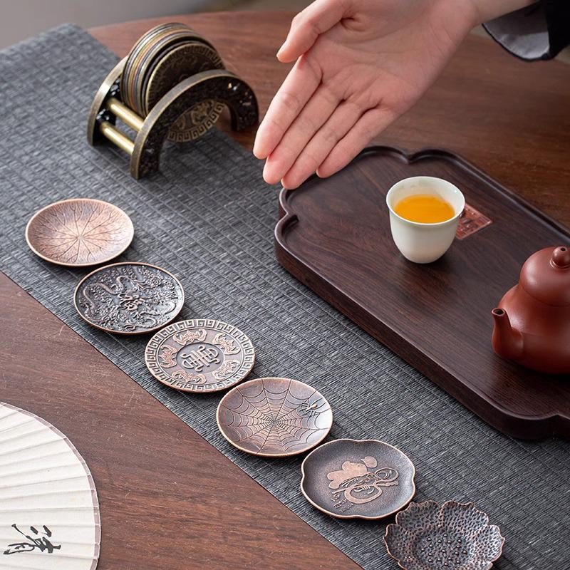 Alloy Coasters Retro Zen Kung  - Coffee Tea Uses ulasan dan harga