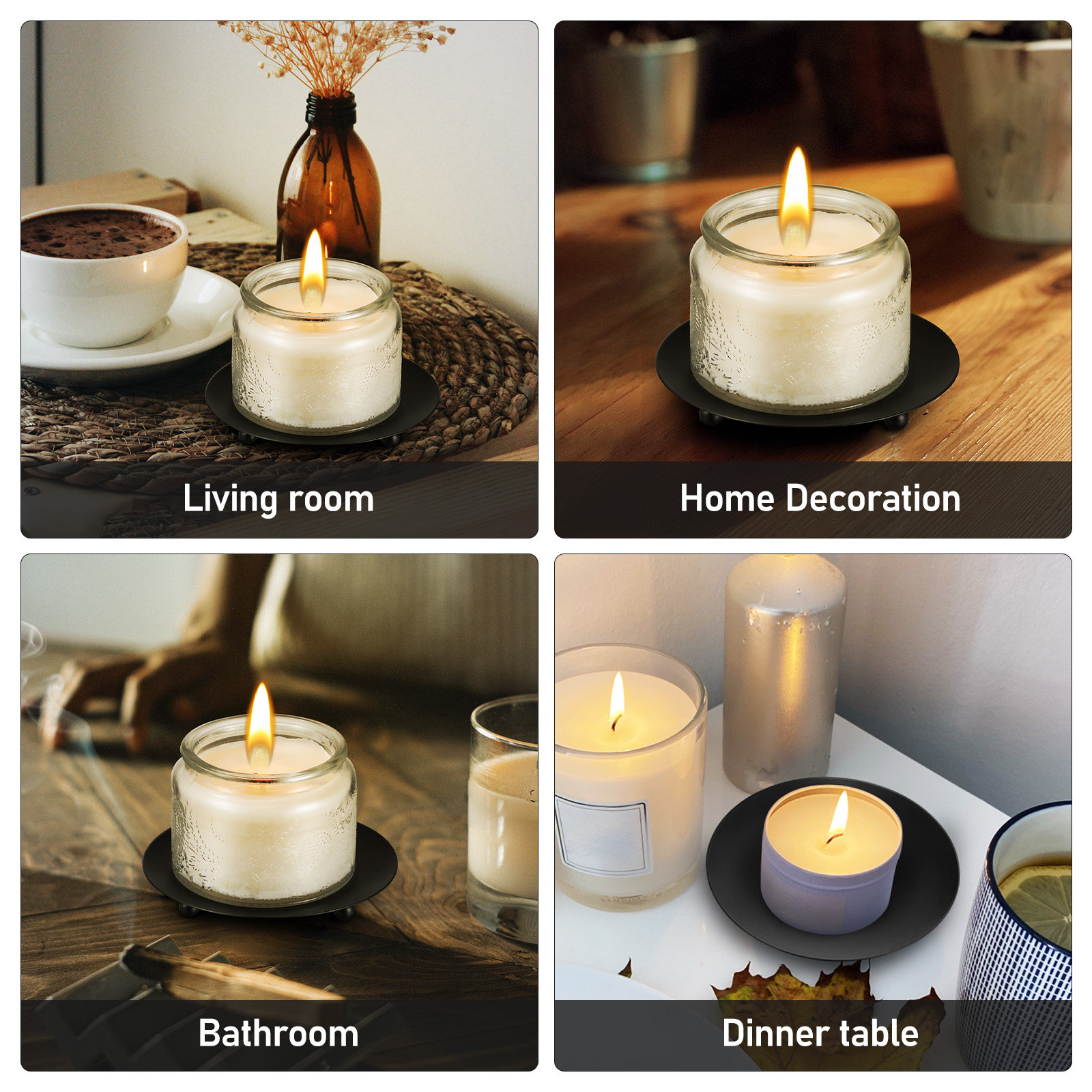 4Pcs Iron Holder Minimalist Ro - Coffee Tea Home ulasan dan harga