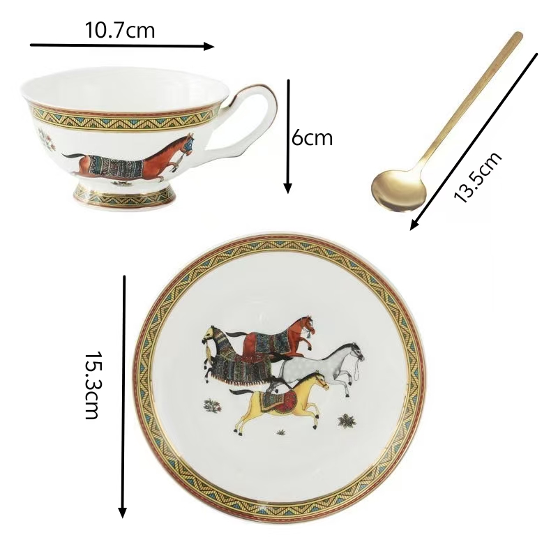 Porcelain Tea Cup and Saucer S - Coffee Tea Gift ulasan dan harga