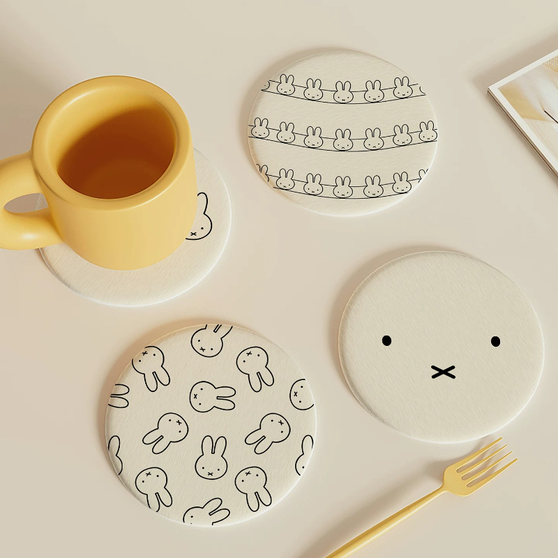 Miffy Kawaii Anime Coasters Cu - Good Coffee Tea ulasan dan harga