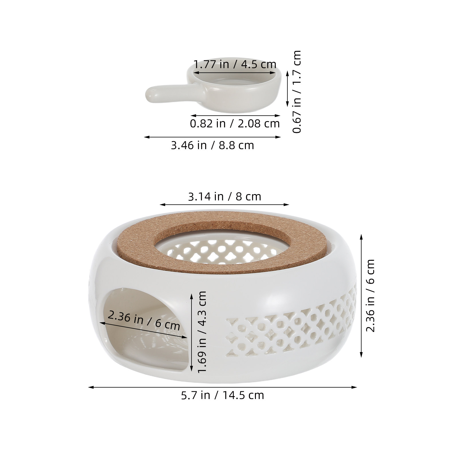 1Set Ceramic Teapot Warmer Ele - Coffee Tea Uses ulasan dan harga