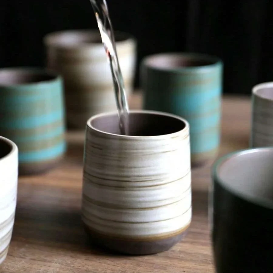 Hand-Painted Crackle Glaze Sto - Coffee Tea Uses ulasan dan harga