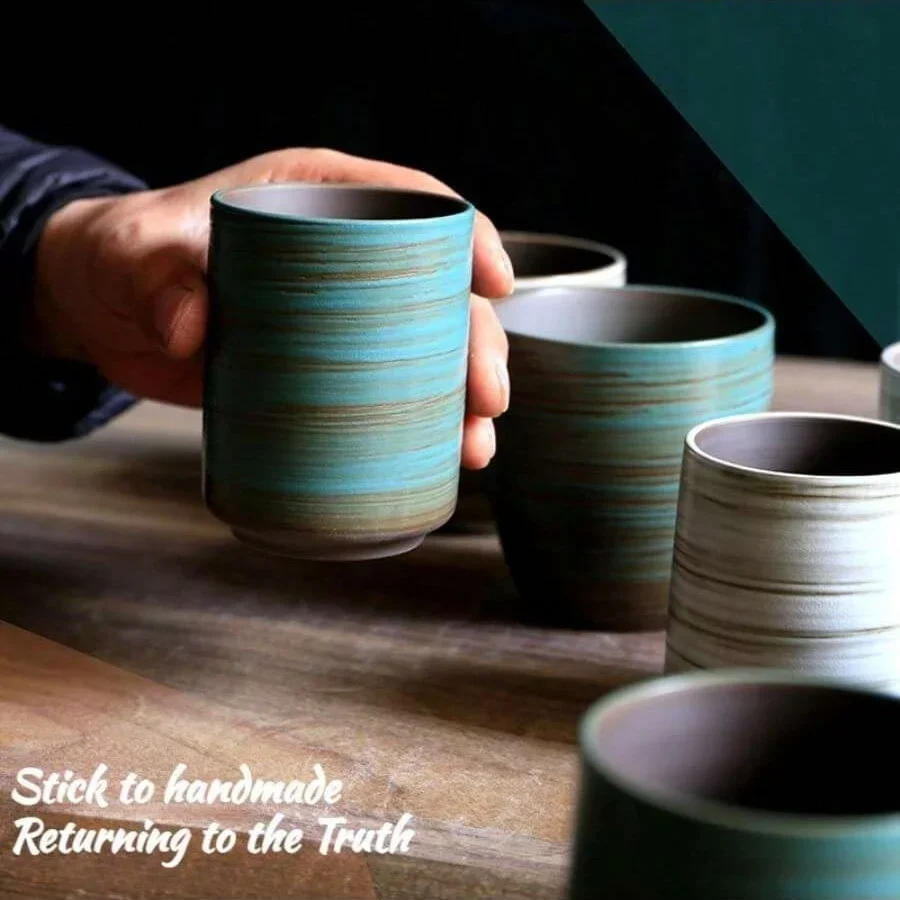 Hand-Painted Crackle Glaze Sto - Coffee Tea Uses ulasan dan harga