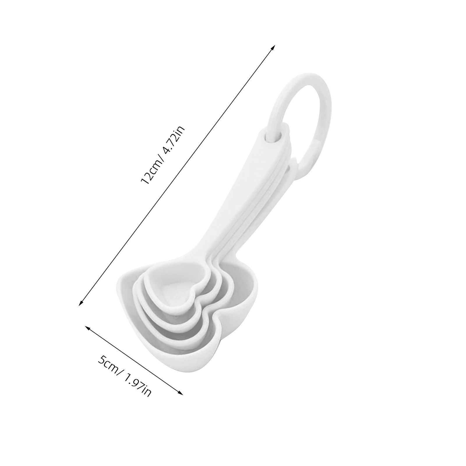 Heart Shape Plastic Spoon Set  - Coffee Tea Spoon ulasan dan harga