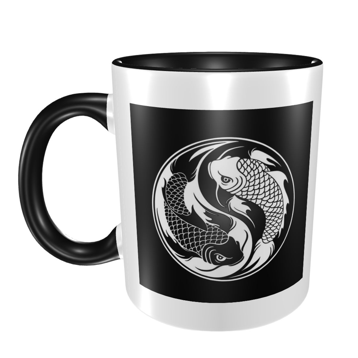 Black And White Yin Yang Koi F - Coffee Tea Yin Yang ulasan dan harga