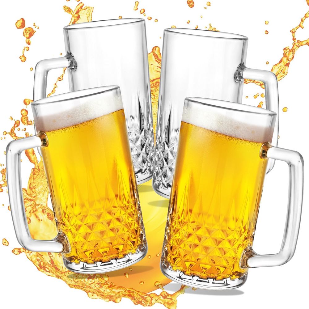 20 oz Heavy Glass Mugs Set of  - Coffee Tea Gift ulasan dan harga