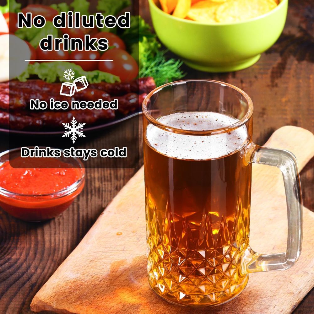 20 oz Heavy Glass Mugs Set of  - Coffee Tea Gift ulasan dan harga